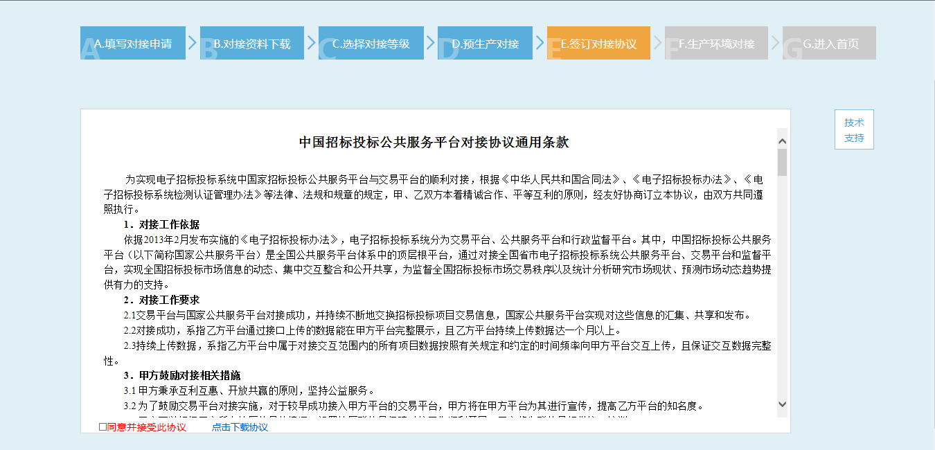 中國招標公共平臺直連對接流程圖示